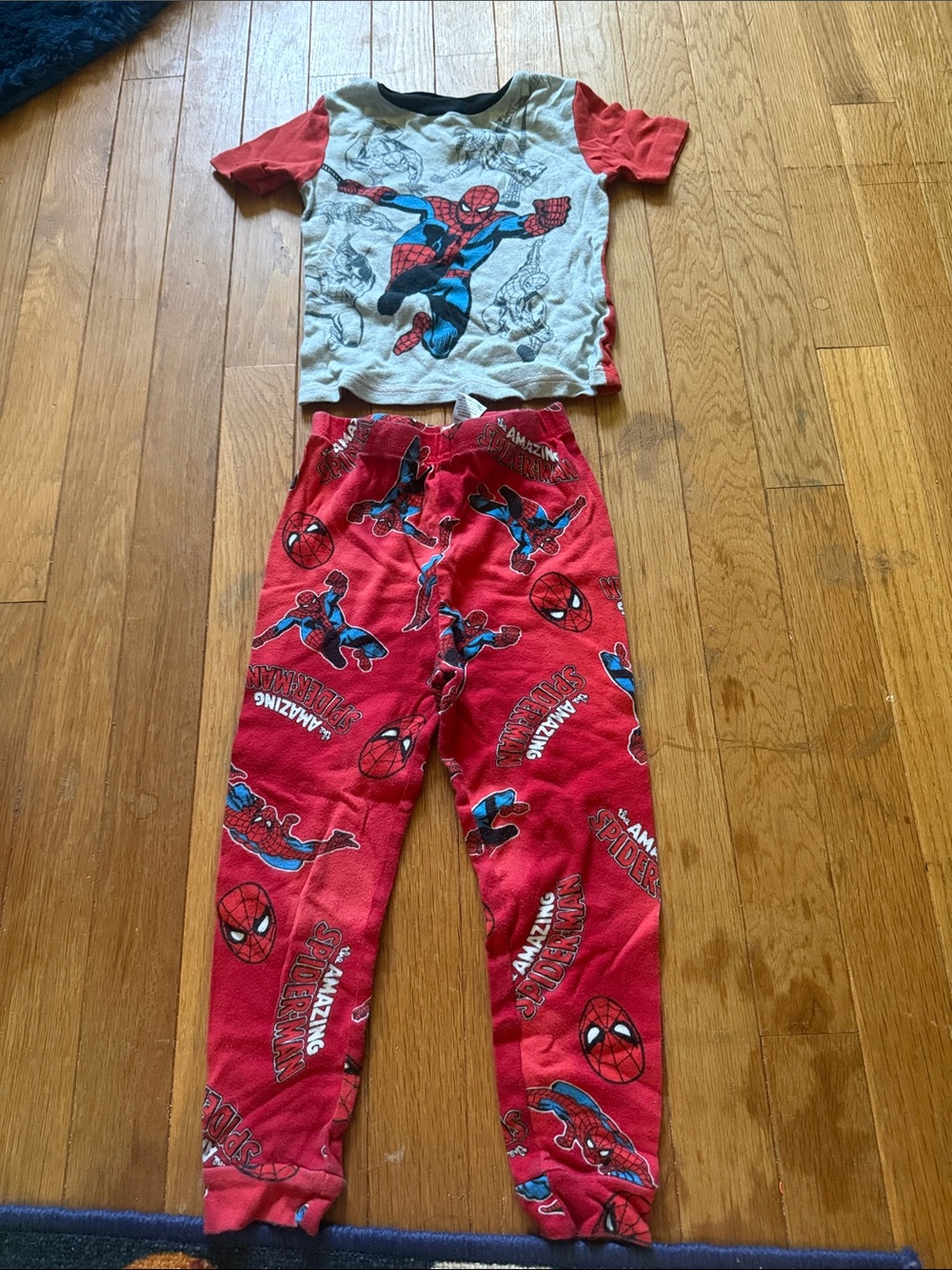 Marvel Spider-Man Red and Gray Kids Pajama Set